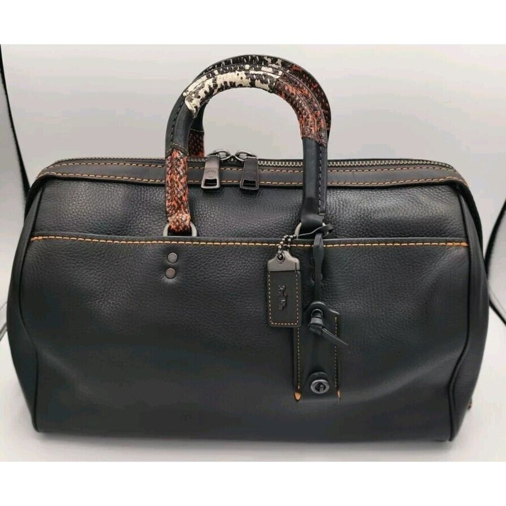 COACH 1941 Rogue Satchel Glovetanned Black Exotic